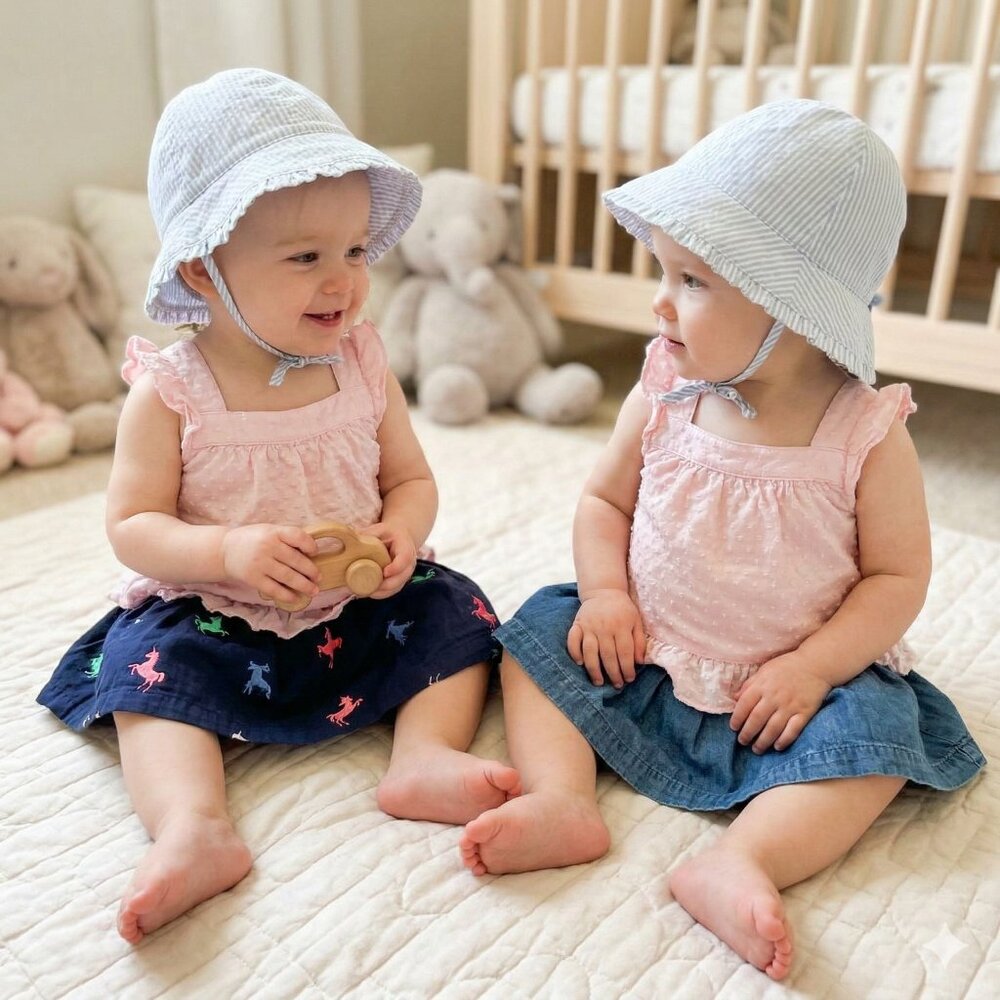 GAP BABY Summer Blue Skort Shorts Pink Flutter Sleeve Tank Top 12-18 Months EUC